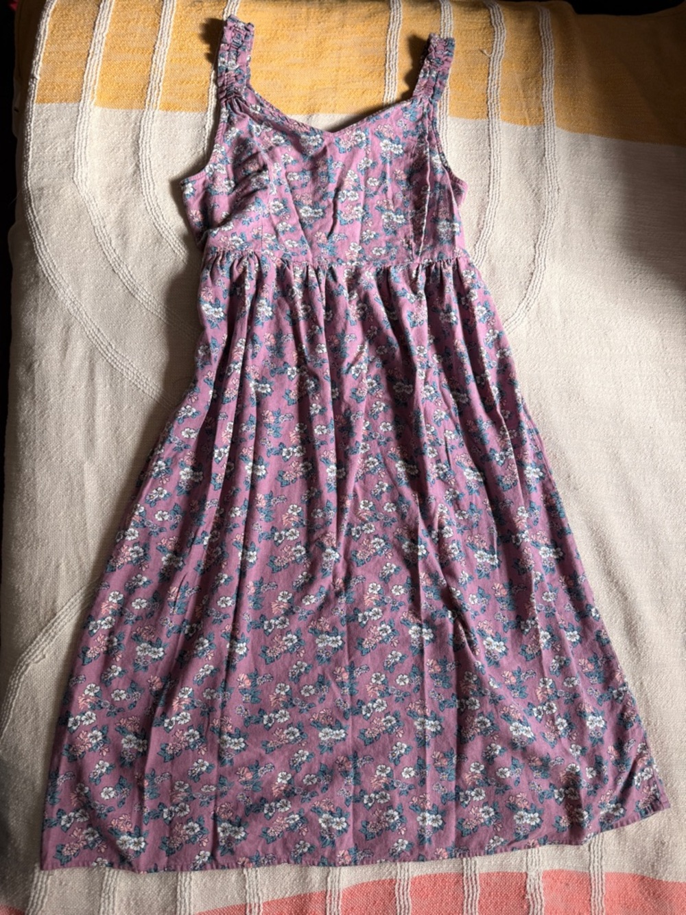 Large Mauve Floral Cottage Core Sundress with Pockets